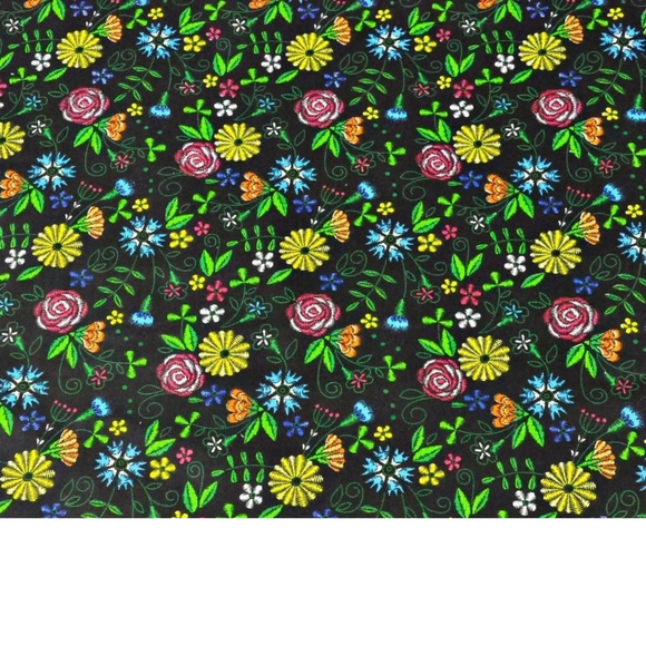 Tissu Coton Motif Fleurs