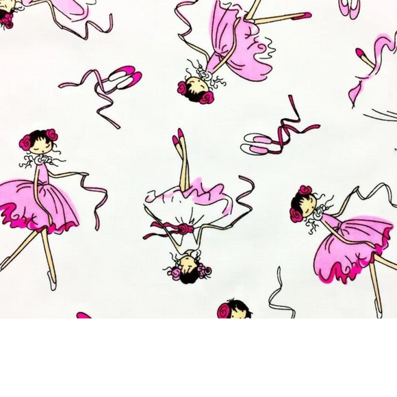 Tissu Coton Motif Danseuse Étoile