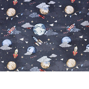 Tissu Coton Motif Univers