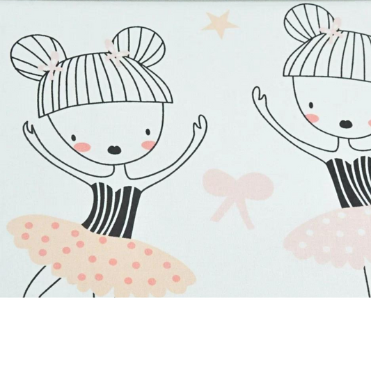 Tissu Coton Motif Danseuse Étoile