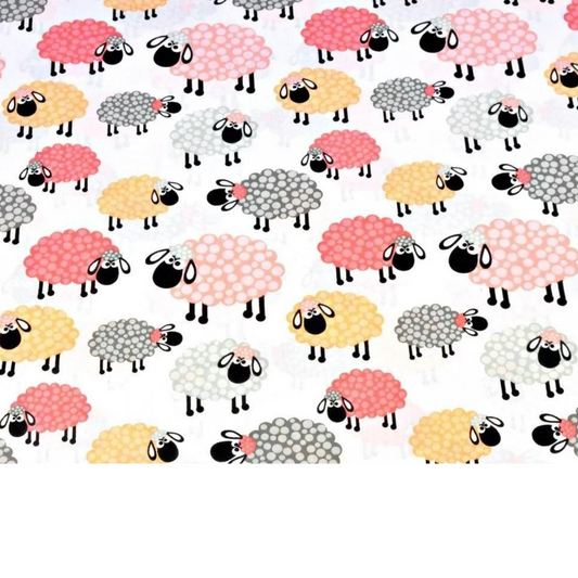 Tissu Coton Motif Moutons