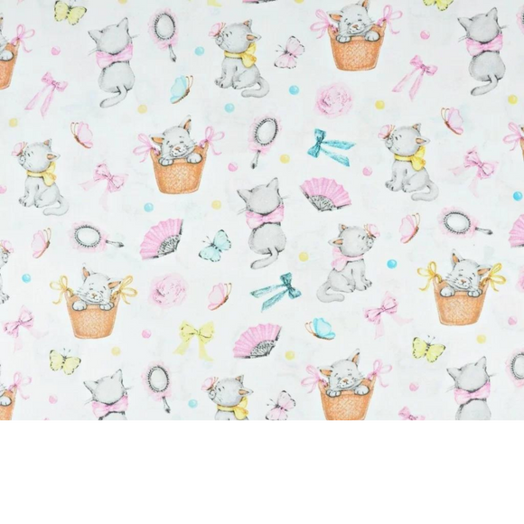 Tissu Coton Motifs Chats