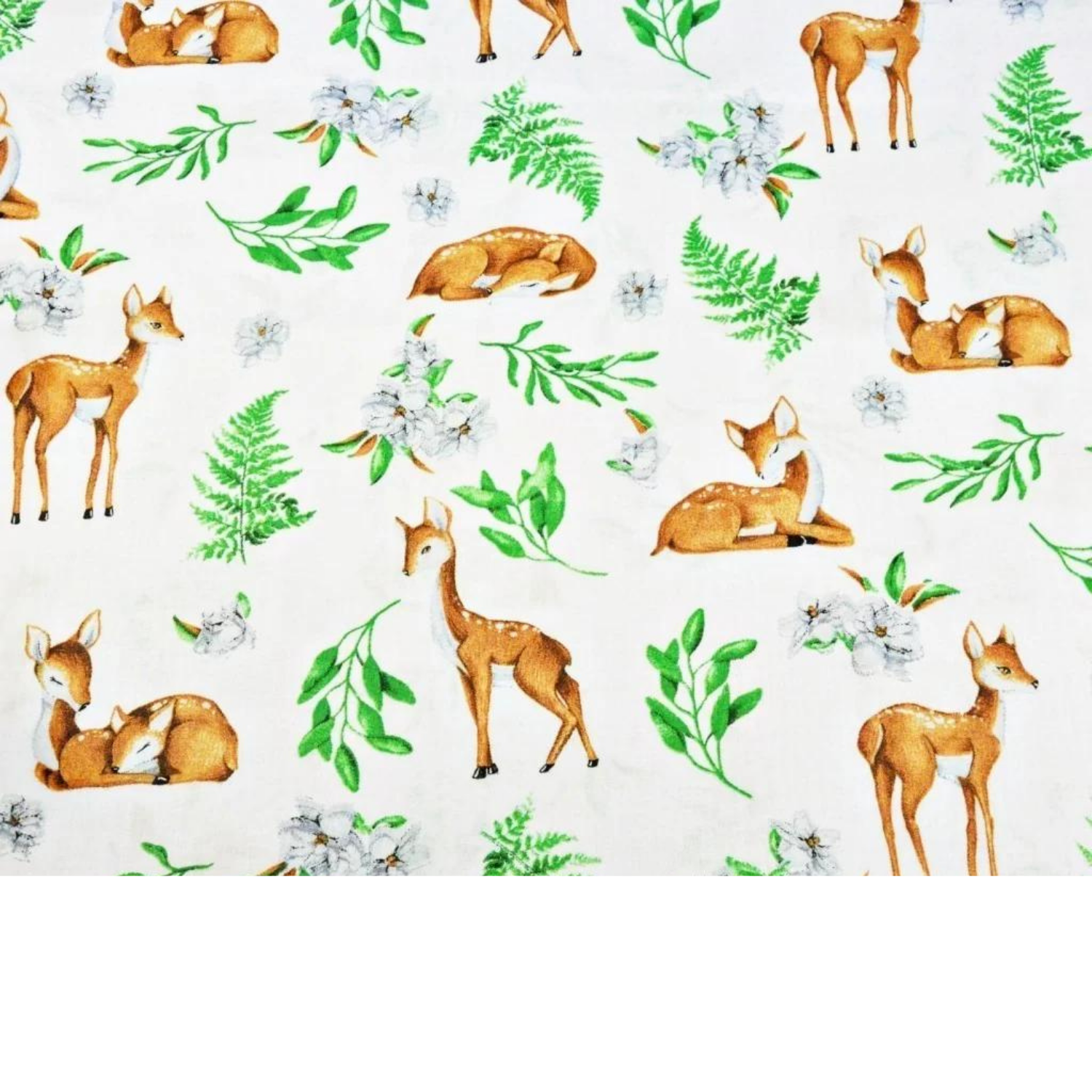 Tissu Coton Motif Biches