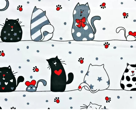 Tissu Coton Motif Chats