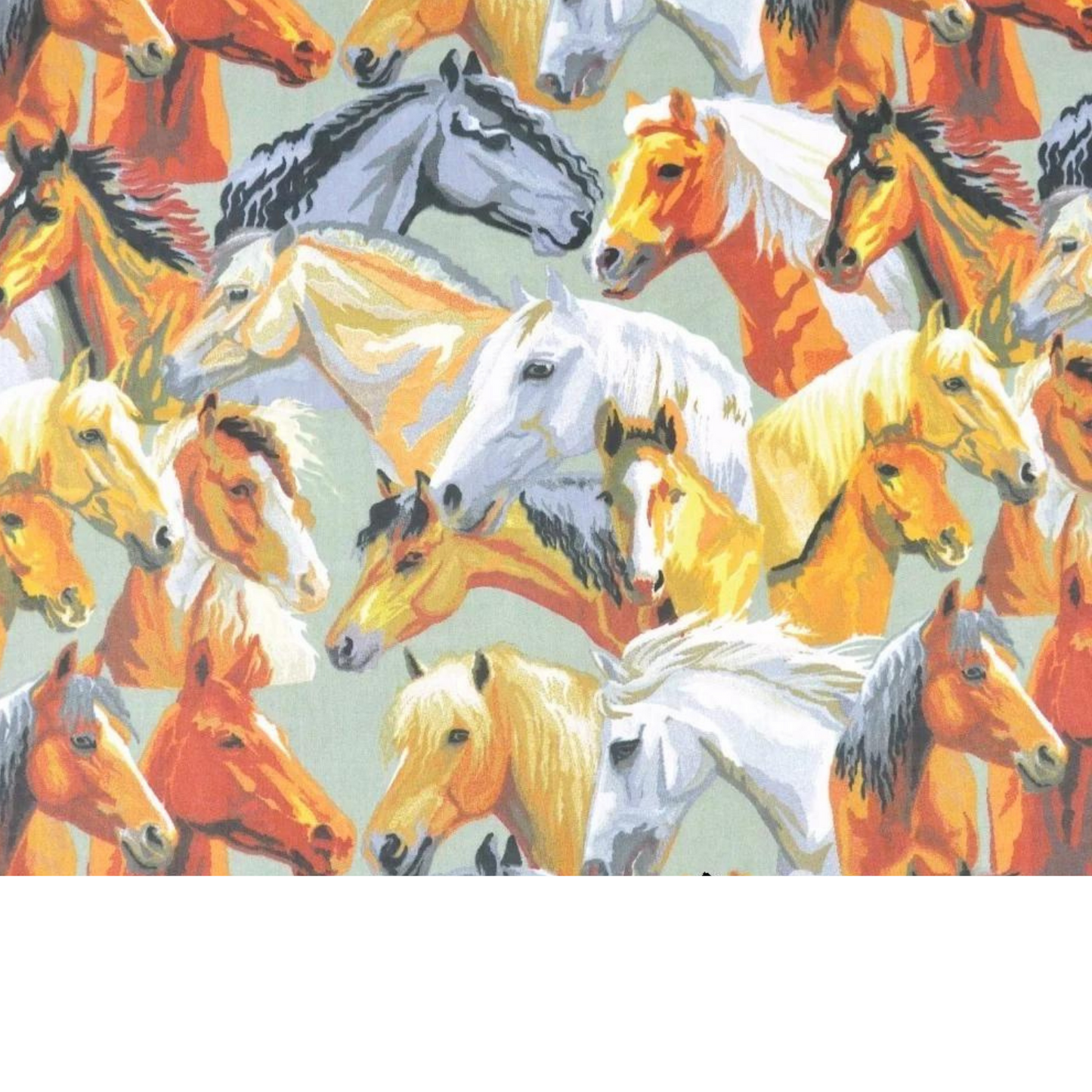 Tissu Coton Motif Cheval