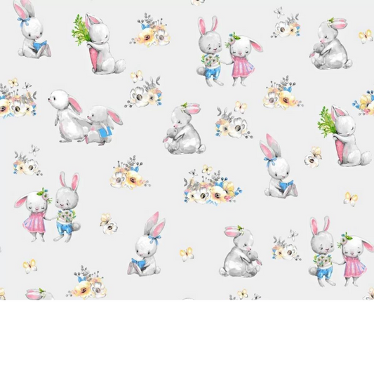 Tissu Coton Motif Lapins