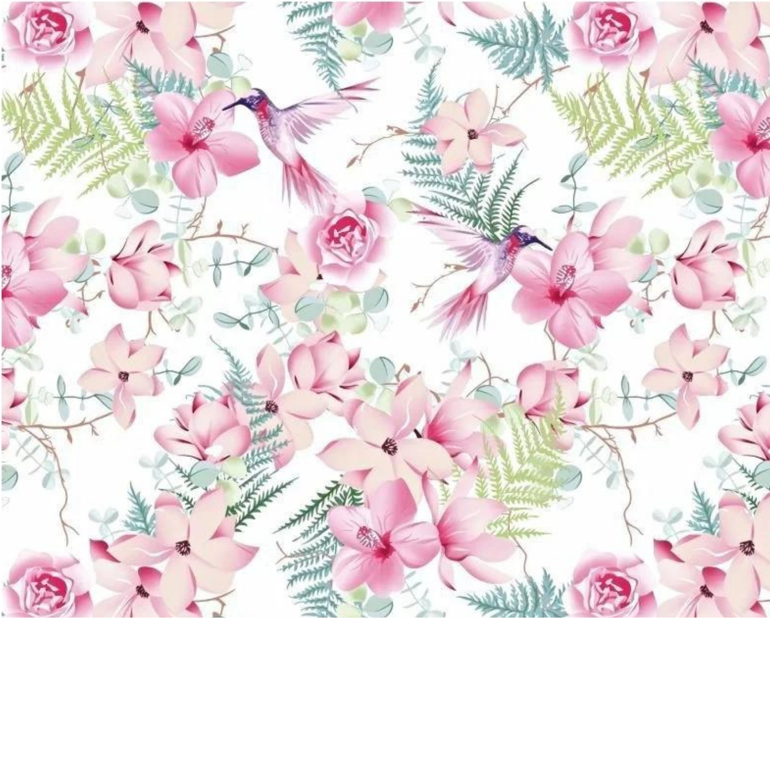 Tissu Coton Motif Oiseaux