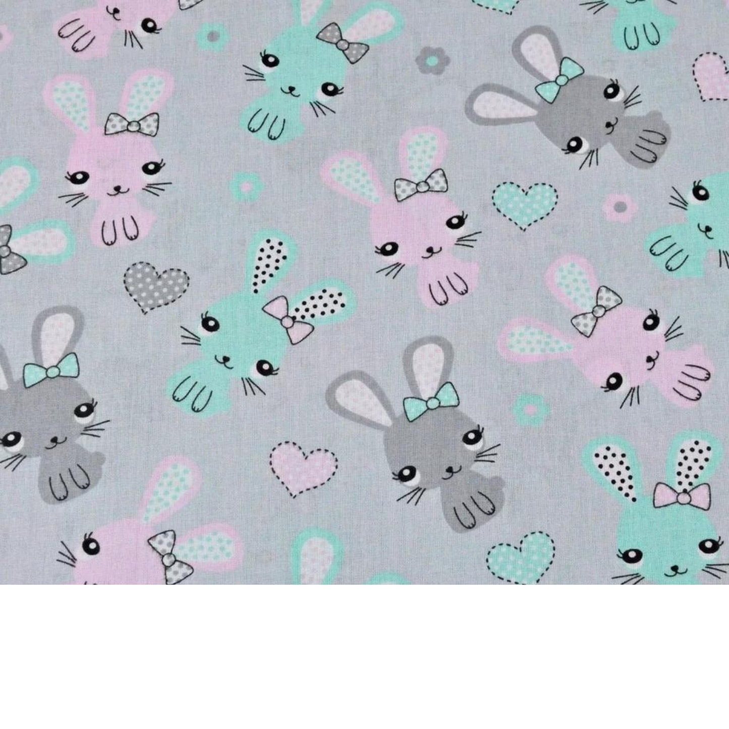 Tissu Coton Motif Lapins