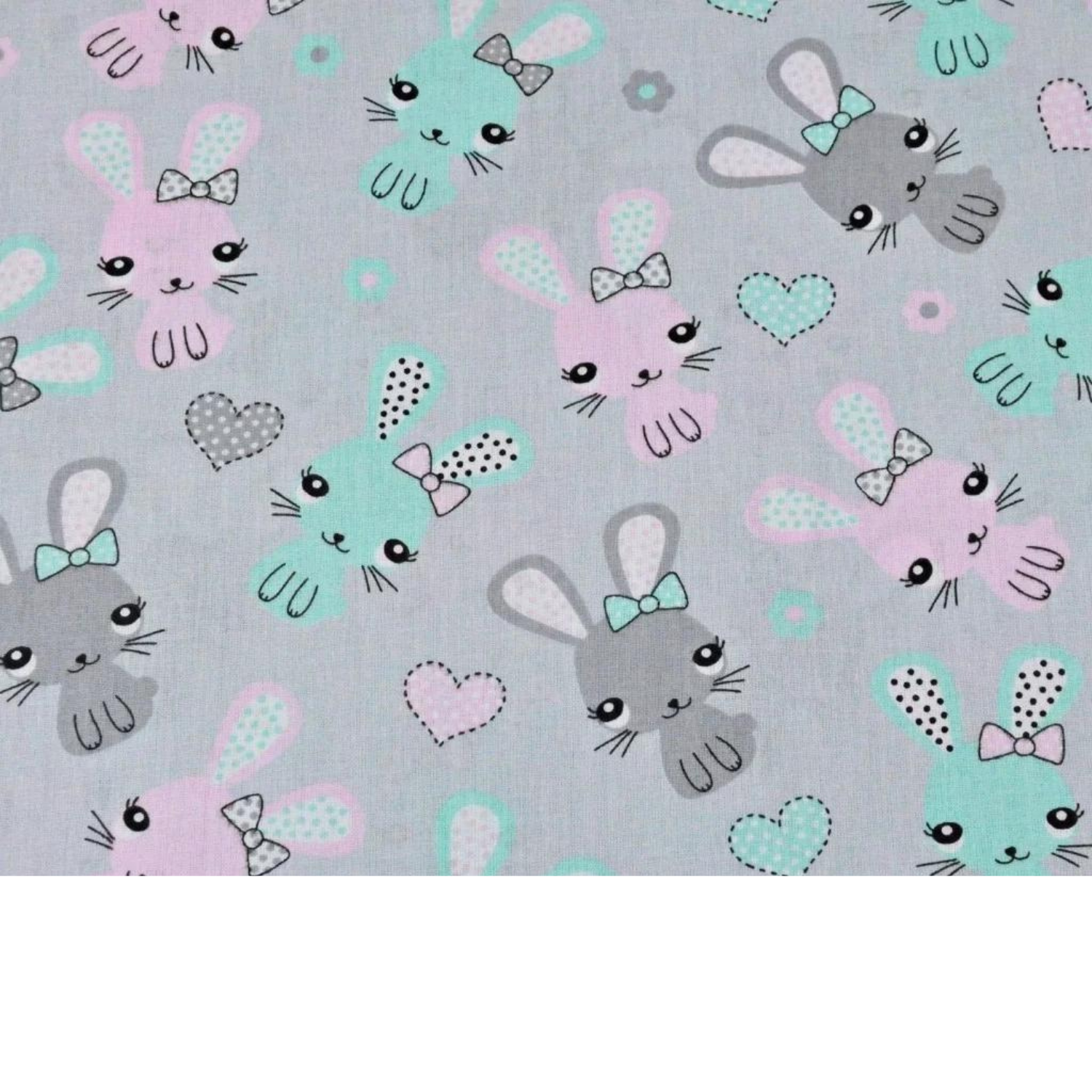 Tissu Coton Motif Lapins