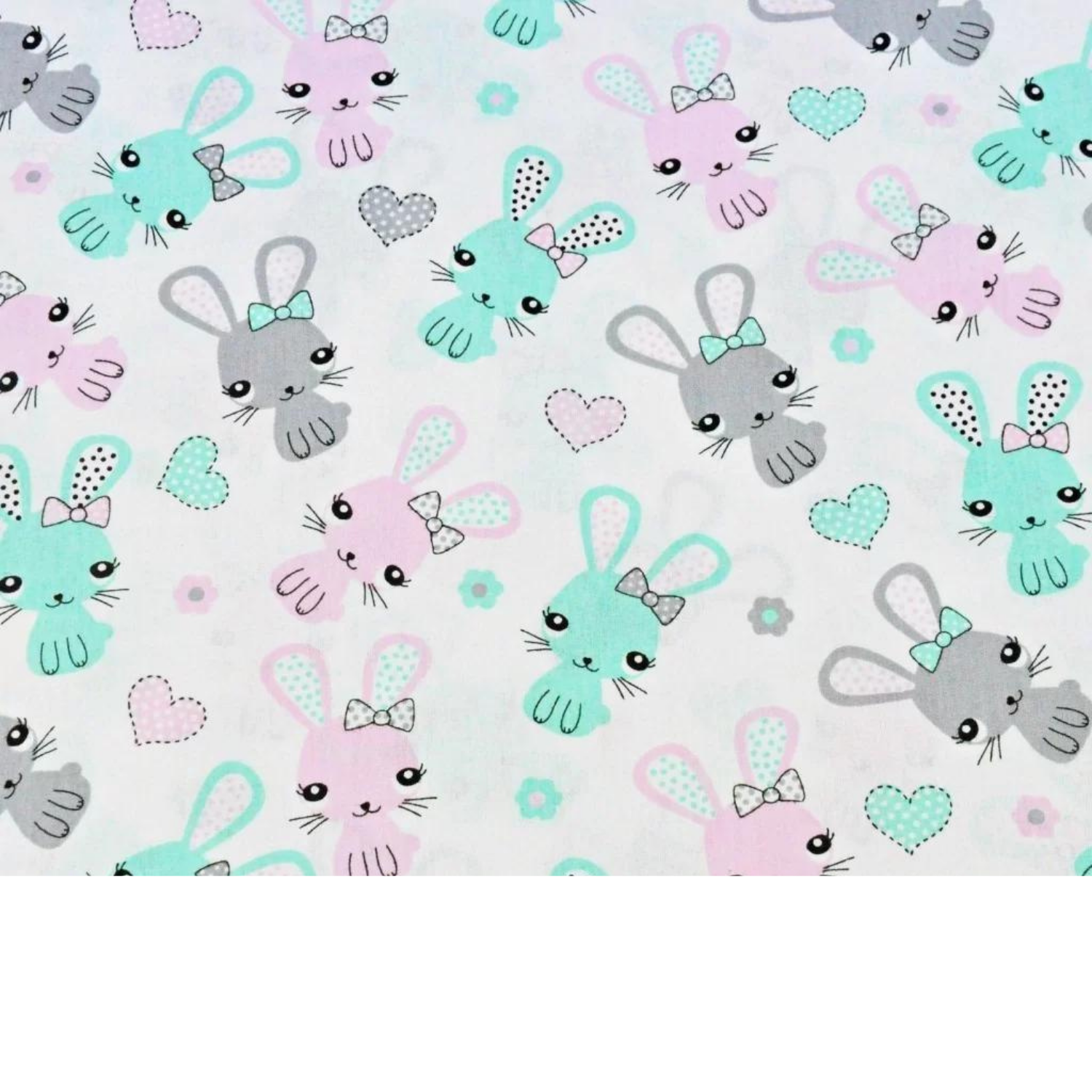 Tissu Coton Motif Lapins