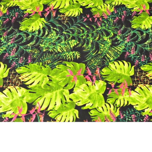 Tissu Coton Motif Fleurs Et Plantes