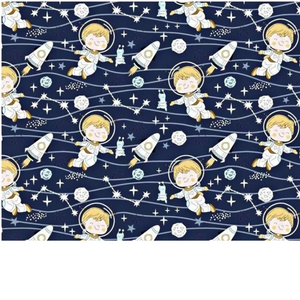 Tissu Coton Motif Cosmonaute