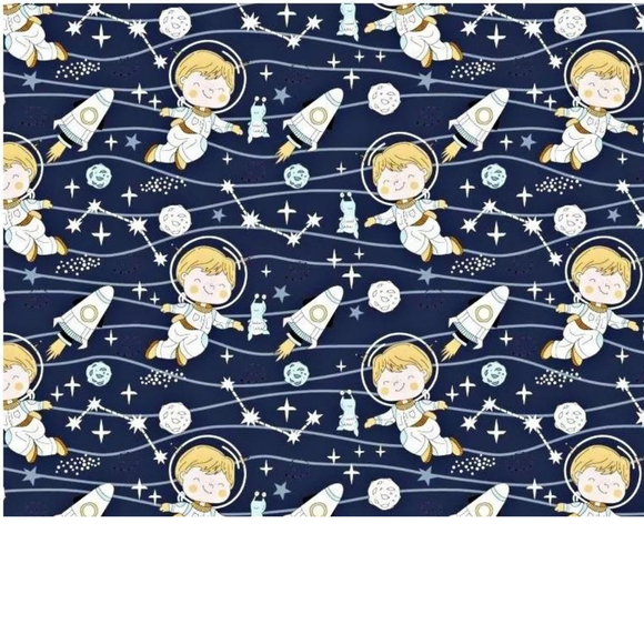 Tissu Coton Motif Cosmonaute