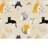 Tissu Coton Motif Chats