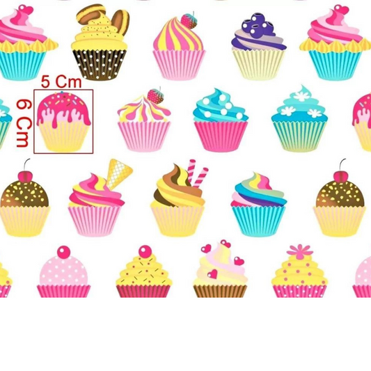 Tissu Coton Motif Muffins