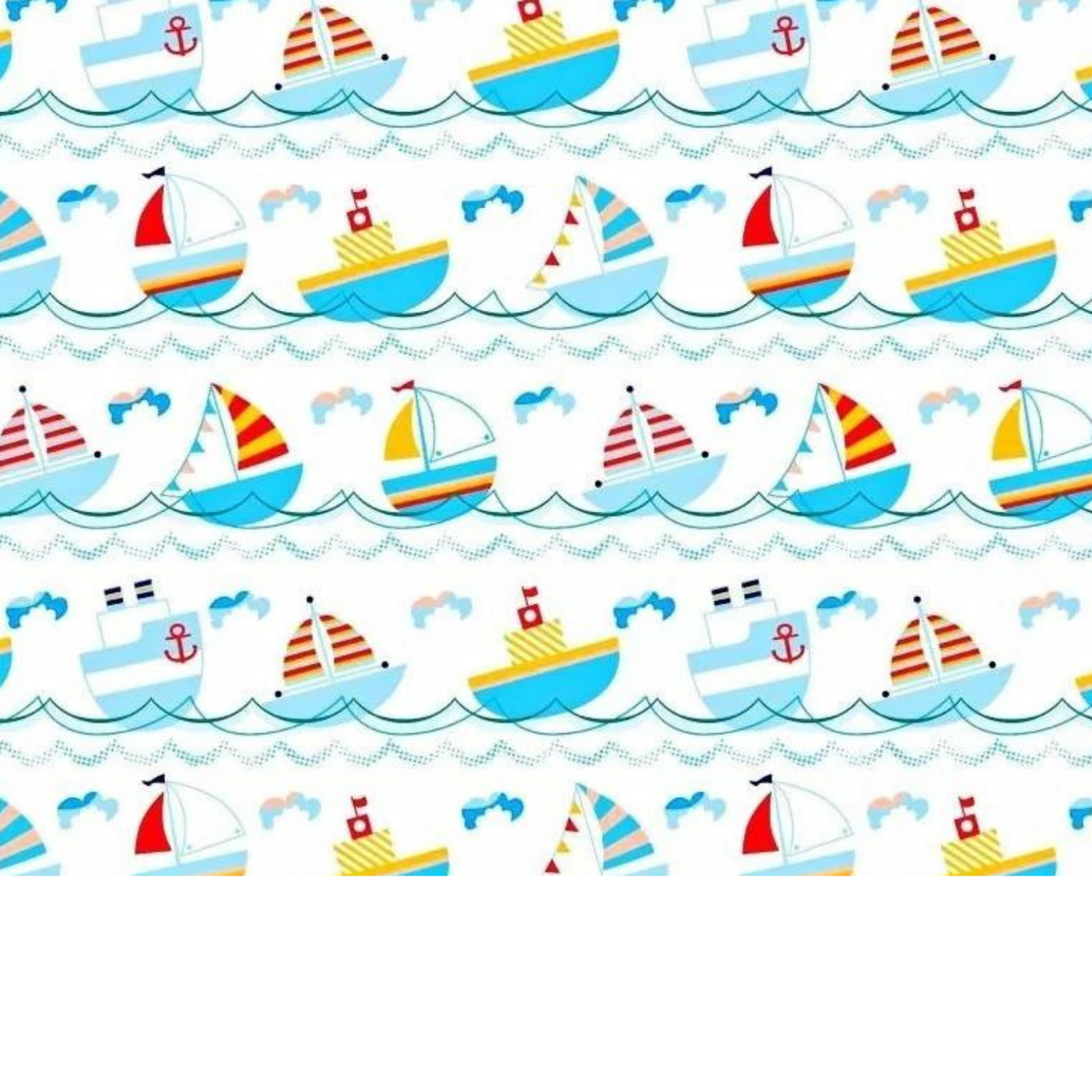 Tissu Coton Motif Bateaux