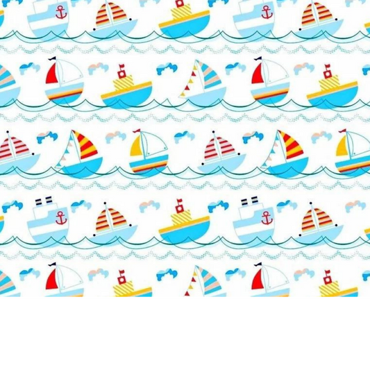 Tissu Coton Motif Bateaux