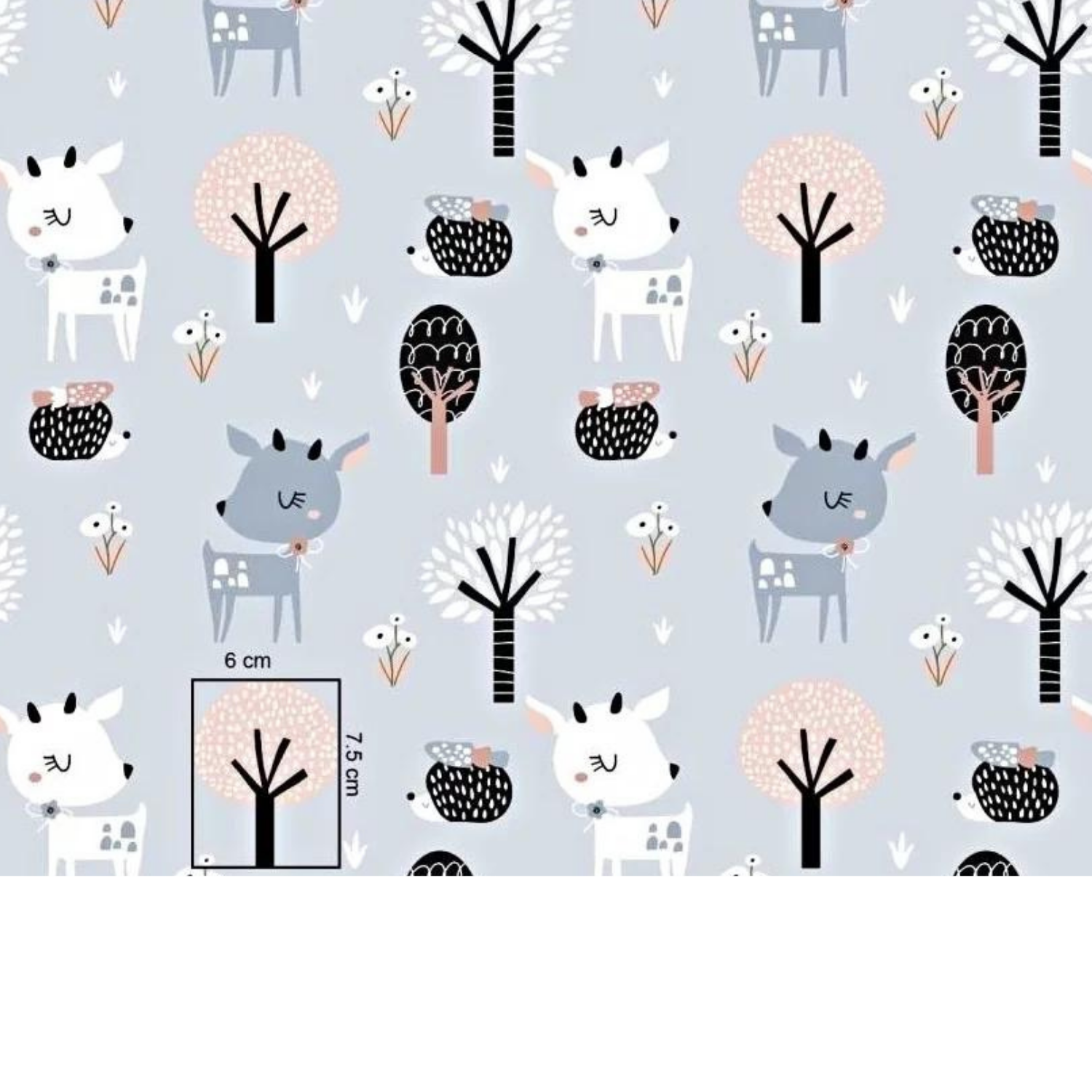 Tissu Coton Motif Biches