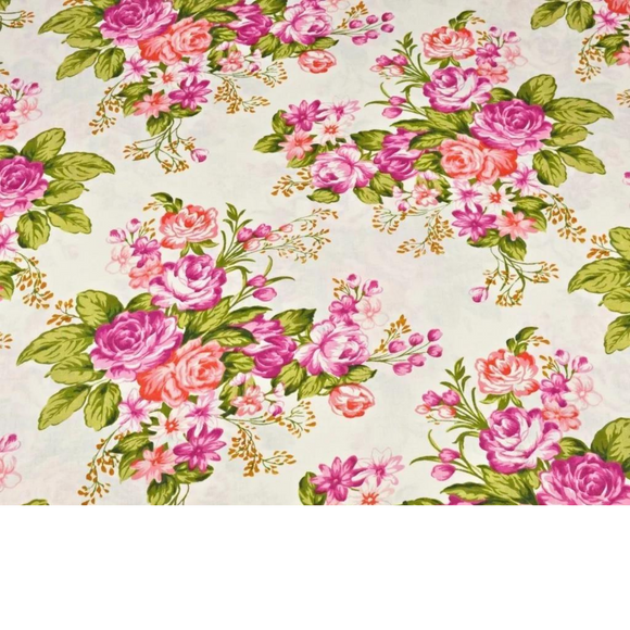 Tissu Coton Motif Fleurs