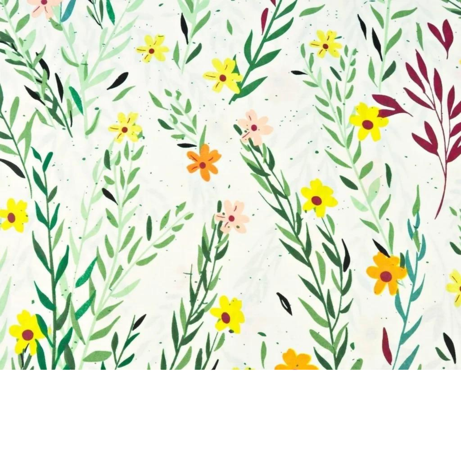 Tissu Coton Motif Fleurs