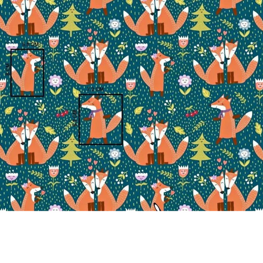 Tissu Coton Motif Renards