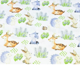 Tissu Coton Motif Animaux Dans La Forêt