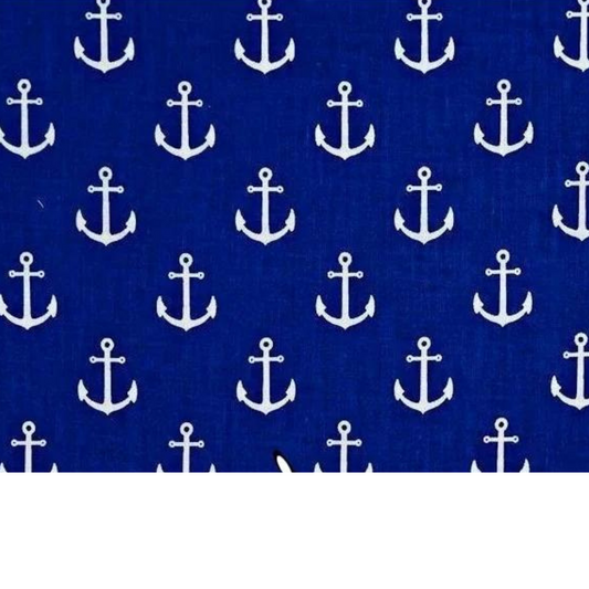 Tissu Coton Motif Ancre Bateau