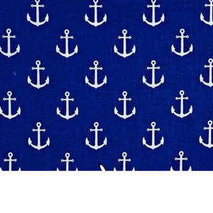 Tissu Coton Motif Ancre Bateau
