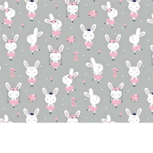 Tissu Coton Motif Lapins