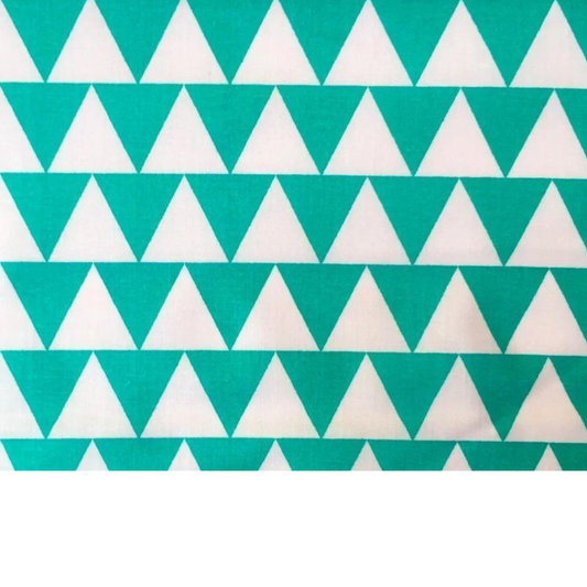 Tissu Coton Imprimé Blanc Et Turquoise