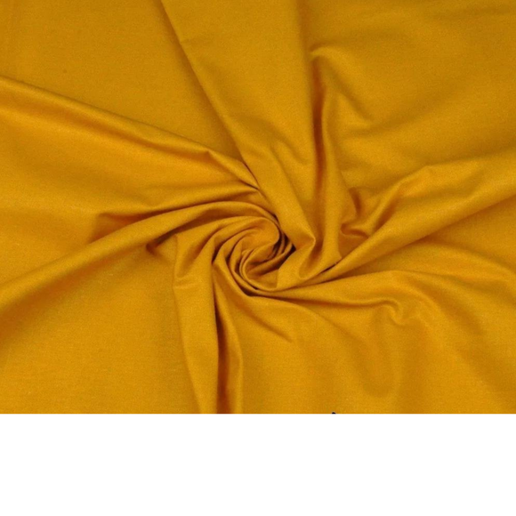 Tissu Coton Uni Moutarde