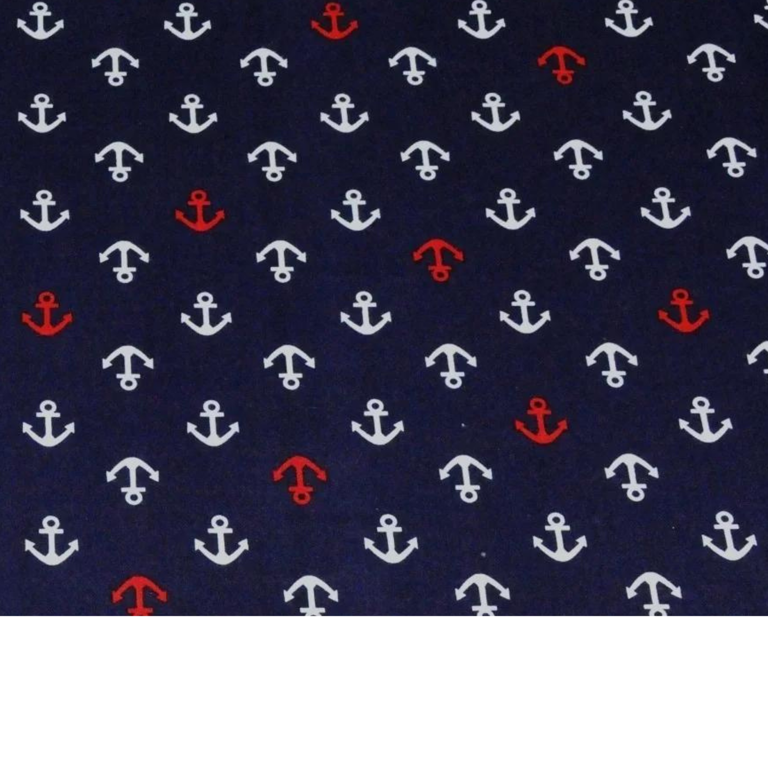 Tissu Coton Motif Ancre Bateau