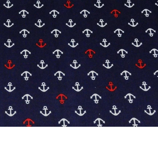 Tissu Coton Motif Ancre Bateau