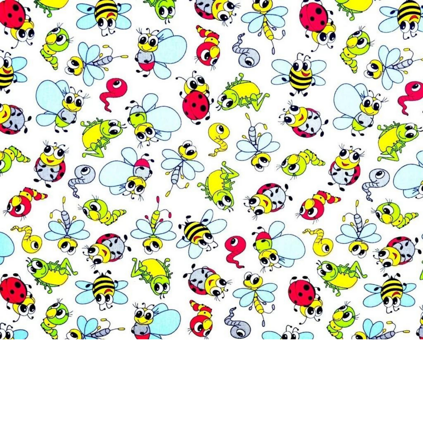 Tissu Coton Motif Insectes