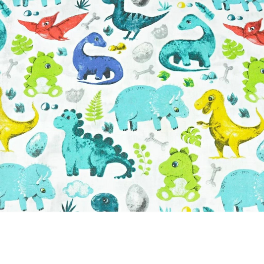 Tissu Coton Motif Dinosaures