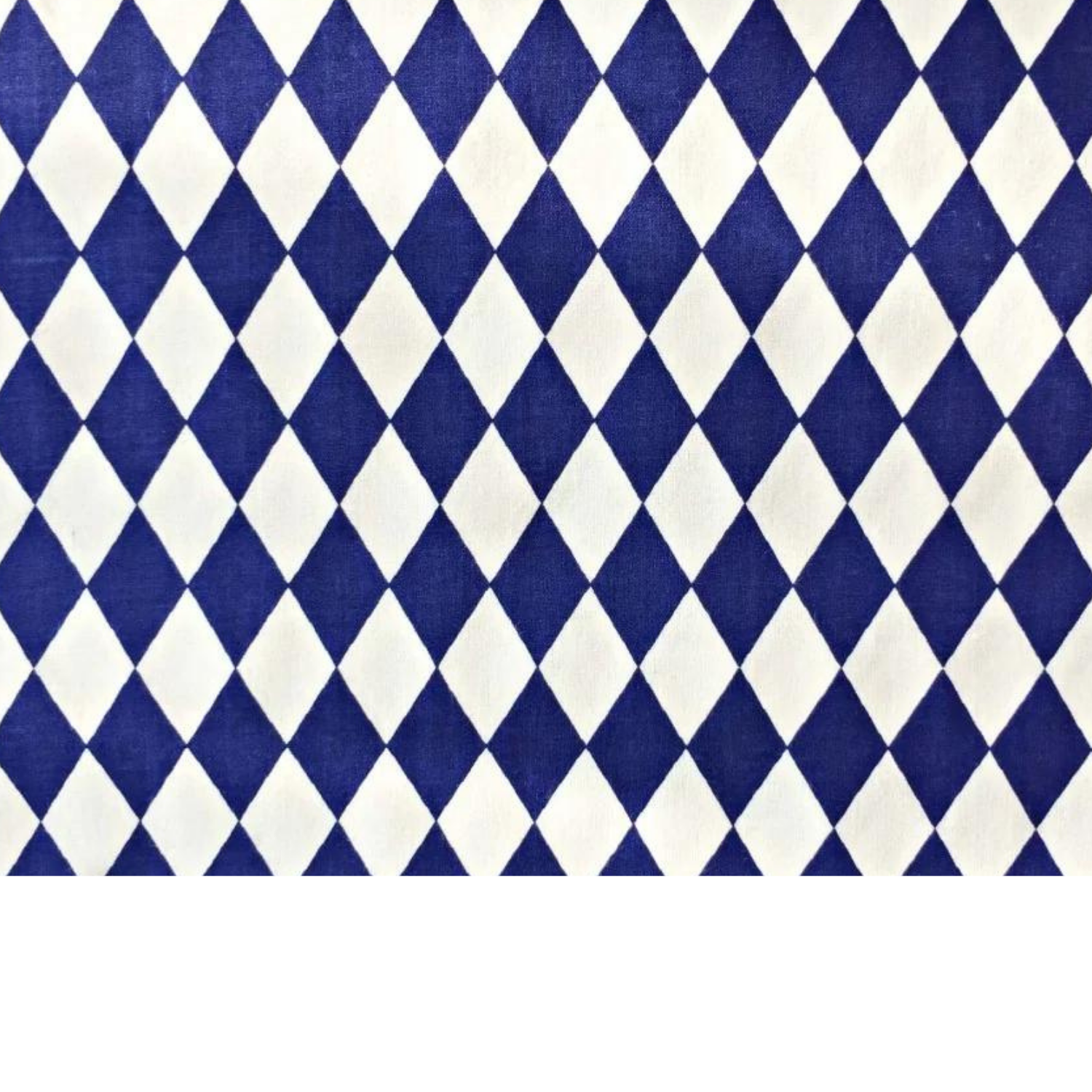 Tissu Coton Imprimé Bleu Et Blanc