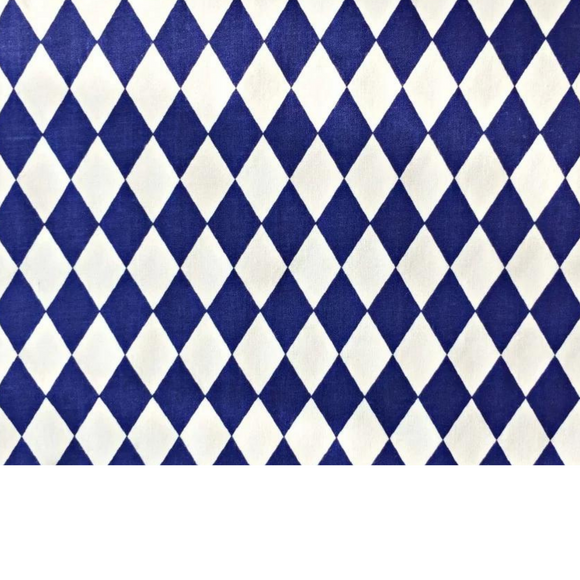 Tissu Coton Imprimé Bleu Et Blanc