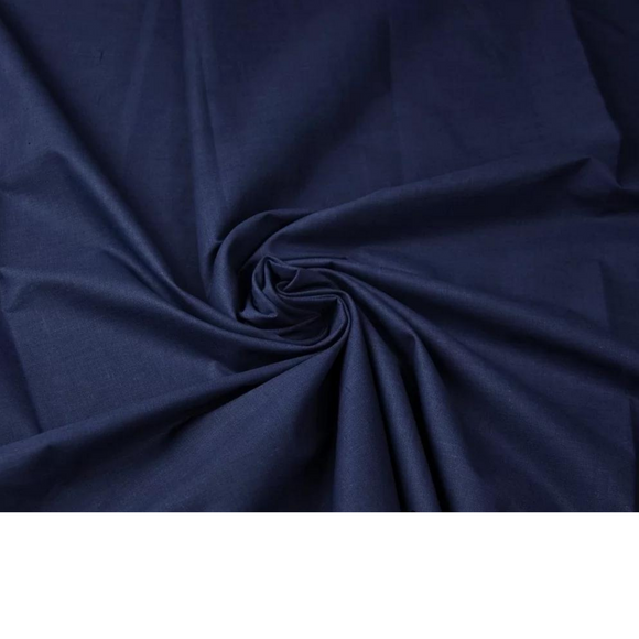 Tissu Coton Uni Bleu Marine