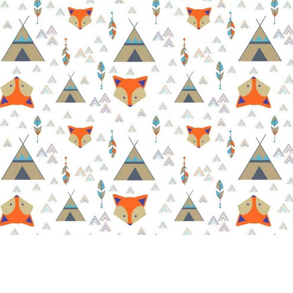 Tissu Coton Motif Renards