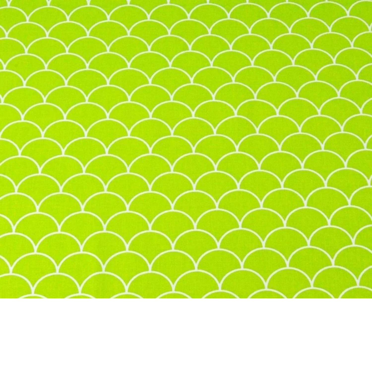 Tissu Coton Imprimé Blanc Et Vert