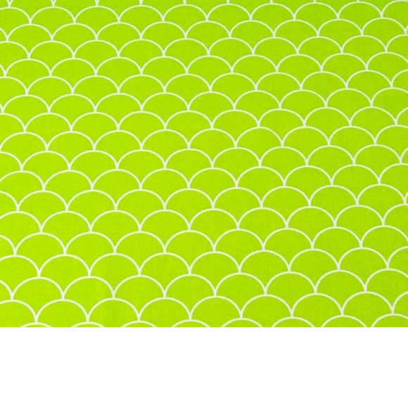 Tissu Coton Imprimé Blanc Et Vert