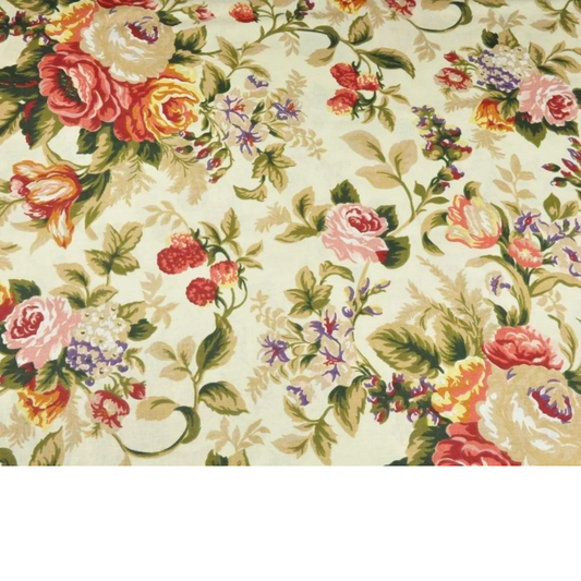 Tissu Coton Motif Fleurs