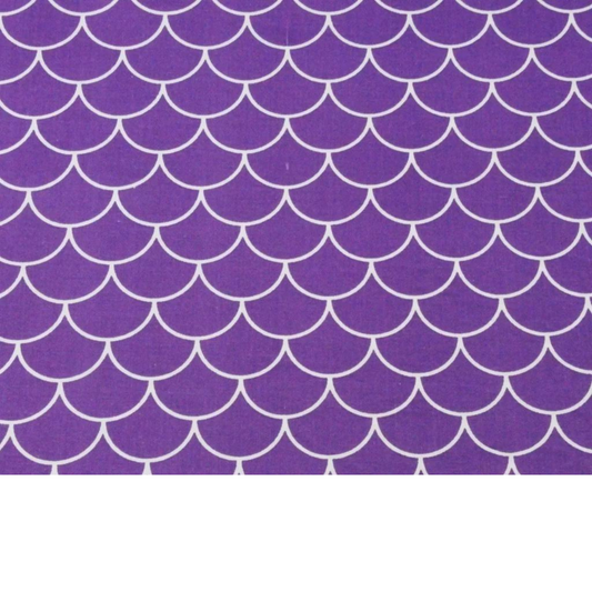 Tissu Coton Imprimé Blanc Et Violet