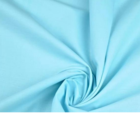 Tissu Coton Uni Turquoise Clair