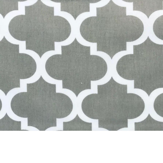 Tissu Coton Imprimé Blanc Et Gris