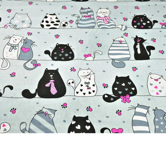 Tissu Coton Motif Chats