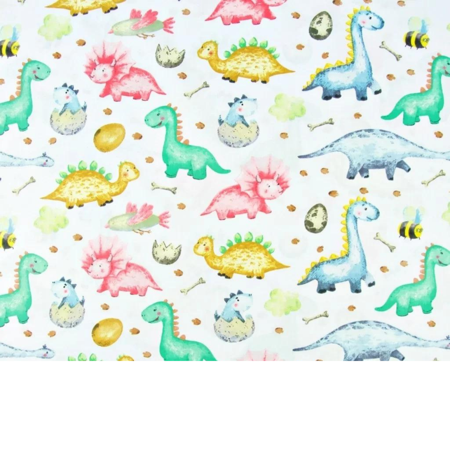 Tissu Coton Motif Dinosaures