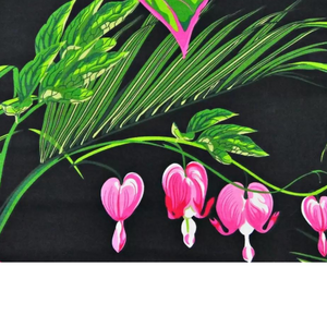 Tissu Coton Motif Fleurs Et Plantes