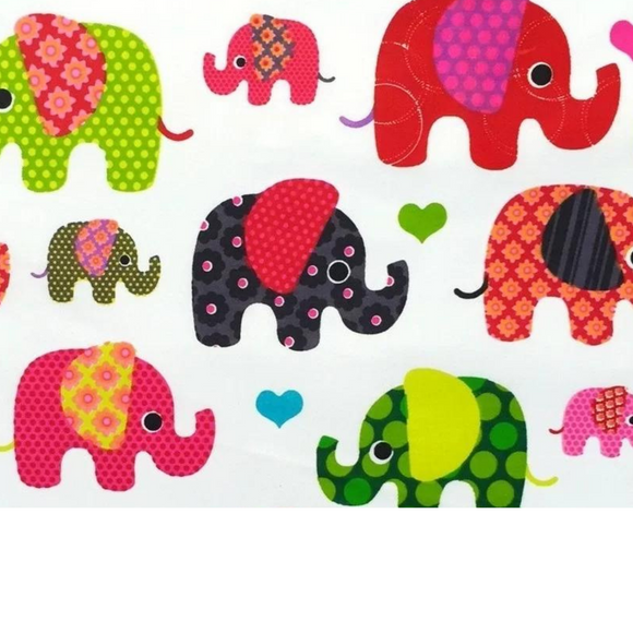 Tissu Coton Motif Éléphants