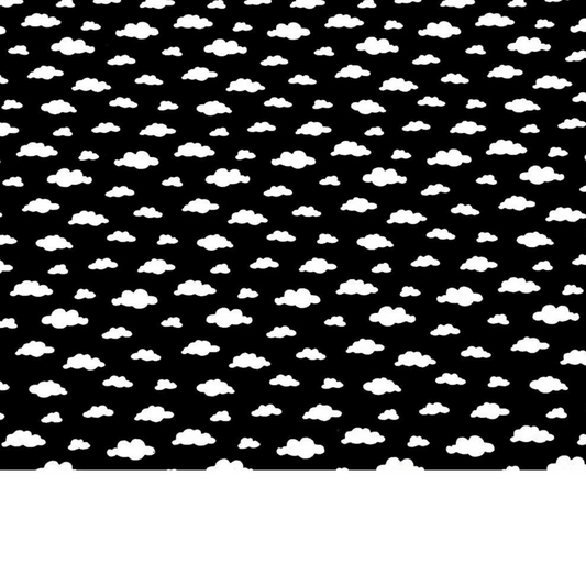 Tissu Coton Motif Nuages